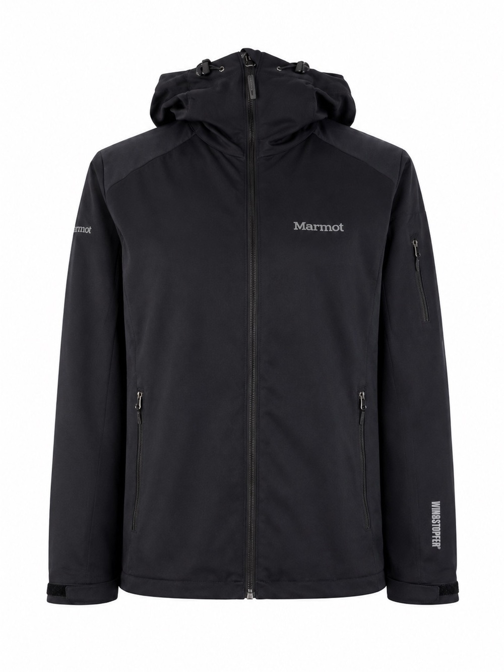 Marmot Windstopper Jacket Womens Small Black Hooded Softshell